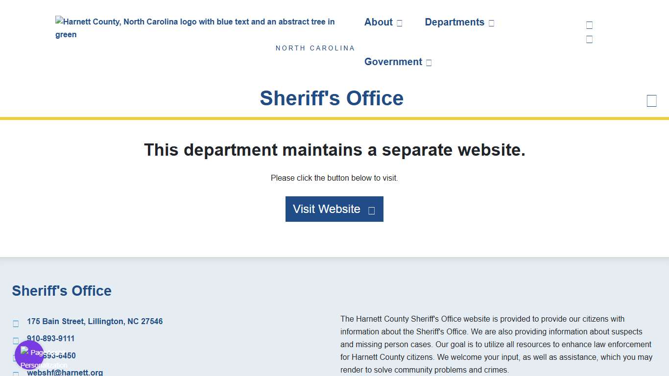 Sheriff's Office: Welcome