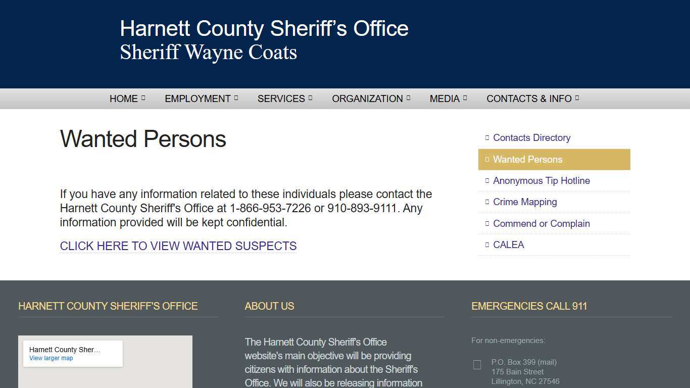 Wanted Persons // Harnett County, North Carolina